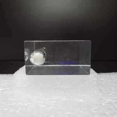 [Desk Ornament] Cardium Service & Supply Ltd., Acrylic Blue - Base: View from bottom.