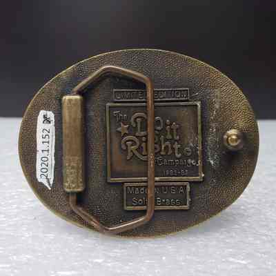 [Belt Buckle] Ashland Petroleum, Safety Award, Bronze - Back: View of back.