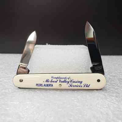 [Pocket Knife] McLeod Valley Casing Services Ltd., Silver Cream Blue