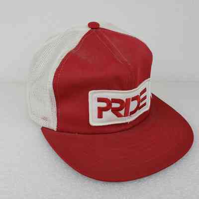 [Cap] Pride, Embroidered Patch, Fabric Crown Red, Mesh Body White