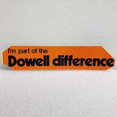 [Sticker] Dowell, "I'm part of the Dowell difference", Octagon Orange Black