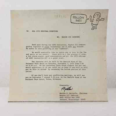 [Correspondence] "To All 1972 Regional Directors, Re: Region II Jamboree", Martha F. McCardle, Association of Desk and Derrick Clubs, Tulsa Oklahoma, 11 August, 1972