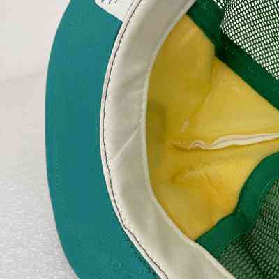 Close-Up of Interior. Sweatband and Deteriorating Foam Padding behind Crown