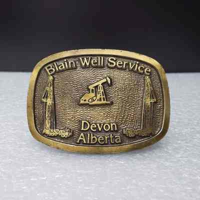 [Belt Buckle] Blain Well Service, Antique-Bronze
