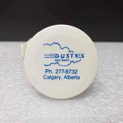 [Tape Measure] Dusty's Hot Shot, Mini, Round, Cream Plastic, Blue