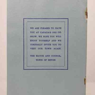 View of Programme, Back Cover