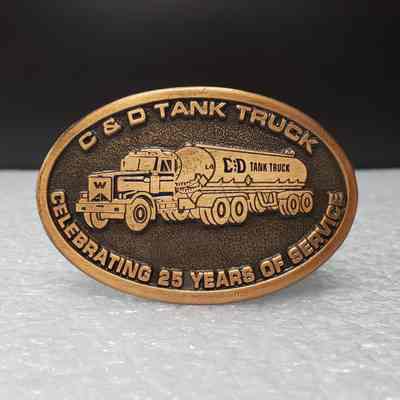 [Belt Buckle] C&D Tank Truck, 25 Years, Antique-Copper