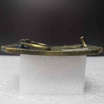 [Belt Buckle] Blain Well Service Ltd., Antique-Bronze - Side: View from the side.