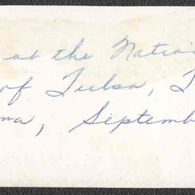 Scan of Place Card, Reverse