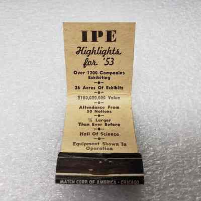 [Matchbook] International Petroleum Exposition 1953, 20-strike, Green Black - Interior: View of interior