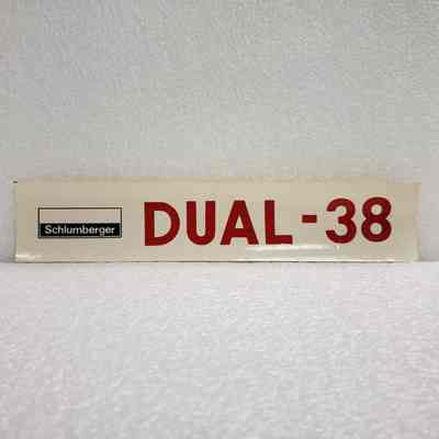 [Sticker] Schlumberger, DUAL-38, Rect. White Red Black