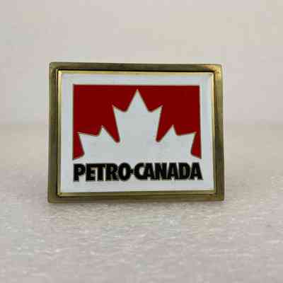 [Belt Buckle] Petro-Canada, Antique-Bronze Red White Black
