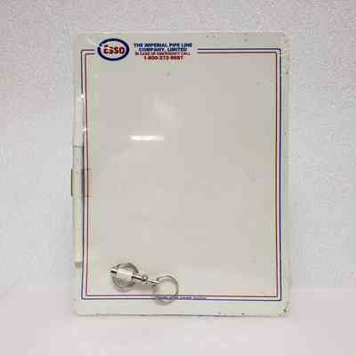 [Memo Board] Esso/Imperial Pipe Line Co. Ltd., Dry Erase Board with Marker and Keychain, White Blue Red