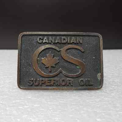[Belt Buckle] Canadian Superior Oil, Antique-Bronze [Damaged]