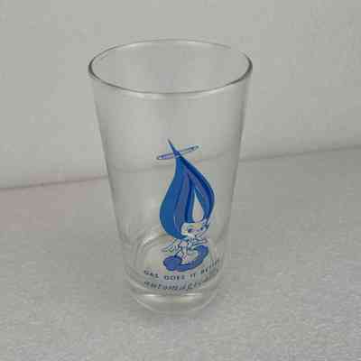 [Drinking Glass] Union Gas, Genie, Clear Glass, Blue