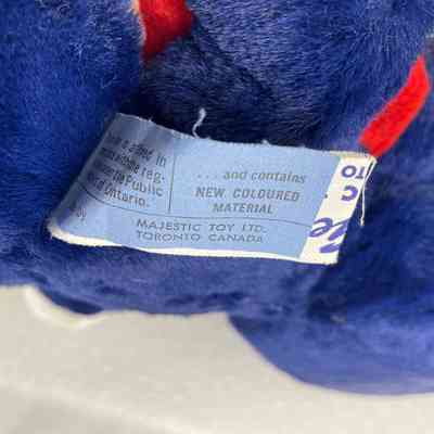 Close-Up of Blue Manufacturers Tag