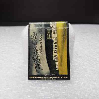 [Matchbook] White's City, 20-strike, Yellow Black Blue - Back: View of back cover