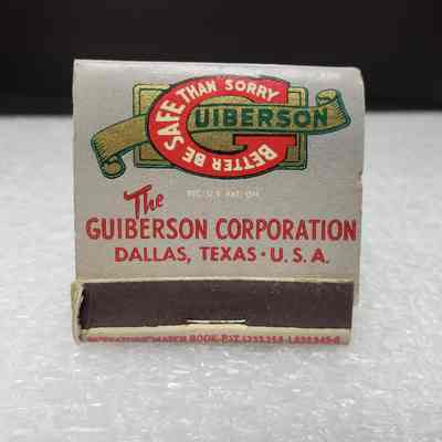 [Matchbook] Guiberson Specialty Oil Field Equipment, 21-strike, Red Green Gold - Front: View of front cover