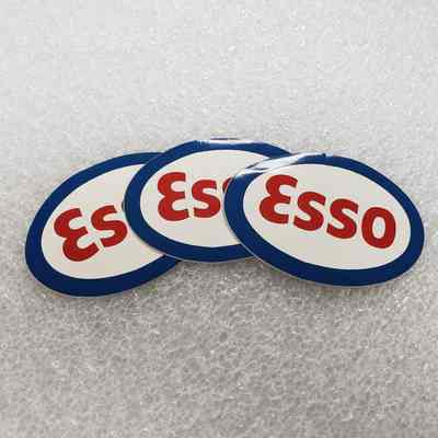[Sticker] Esso Oil, Set of 3, 45x63mm - All: View of full set