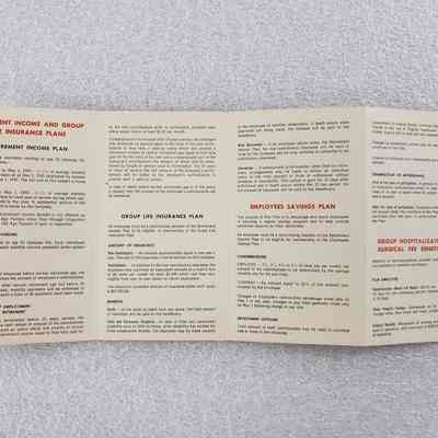 [Booklet] "Employee Benefit Plans", Texaco, 1955 - Side A: View if Side A when unfolded