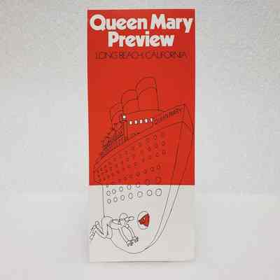 [Pamphlet] Queen Mary Preview, Long Beach California, Red White