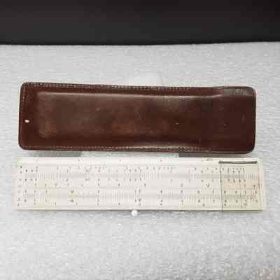 [Slide Rule] Dominion Bridge Co. Ltd./Riverside Iron & Engineering Works Ltd., White Plastic, Brown Leather