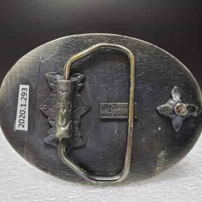 [Belt Buckle] Central Oilfield Service Ltd., Antique-Silver - Back: View of the back.