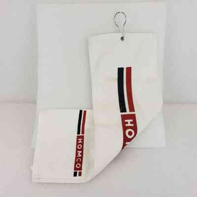 [Golf Towel] Homco, Folder, Terry Cloth White, Red Black Print