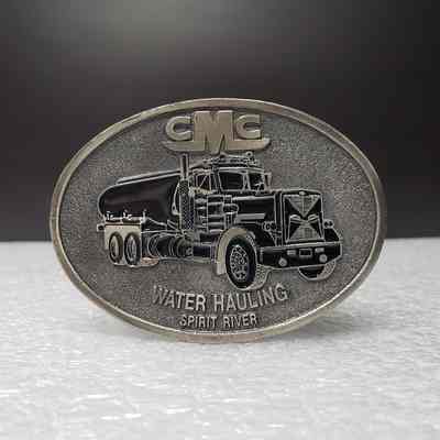 [Belt Buckle] CMC Water Hauling, Antique-Silver, Black