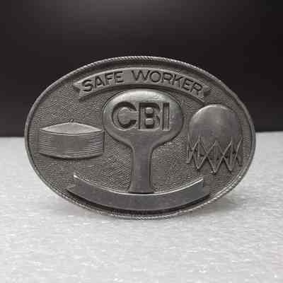 [Belt Buckle] CBI, Safe Worker, Antique-Silver [Broken]