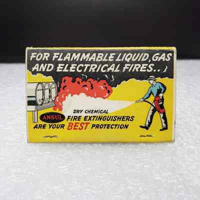 [Matchbook] Ansul Dry Chemical Fire Extinguishers, 40-strike, Yellow Red Black