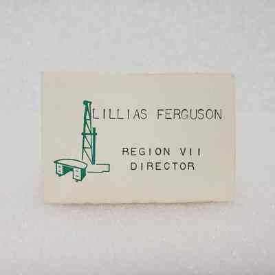 [Name Tag] Lillias Ferguson - Region VII Director, Green ADDC Logo, c.1972