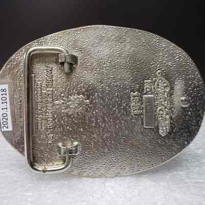 [Belt Buckle] TOTCO, I981, Gold Silver - Back: View of back