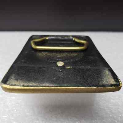 [Belt Buckle] Canterra Frontier Drilling Operations, Antique-Bronze [Damaged] - Hook: View of the docked hook.