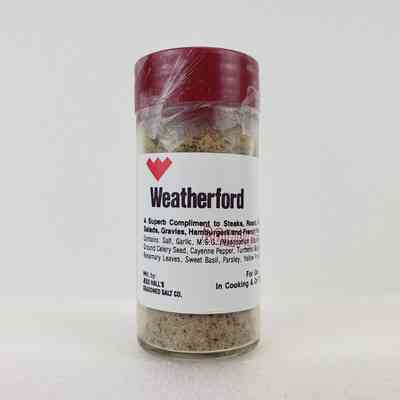 [Food Product] Weatherford, Serendipity Seasoned Salt, Glass Maroon
