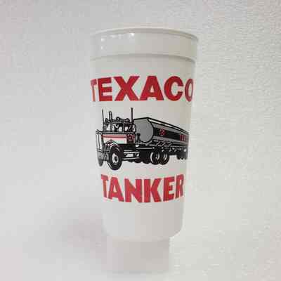 *[Cup] Texaco, Tanker, Plastic White Red Grey Black