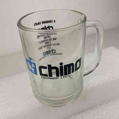 [Mug] Chimo Equipment Ltd., Clear glass, Black Blue