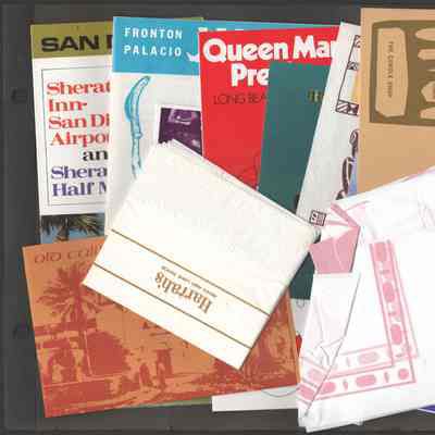 Scan of Scrapbook Page In Situ, Inside Items Visible