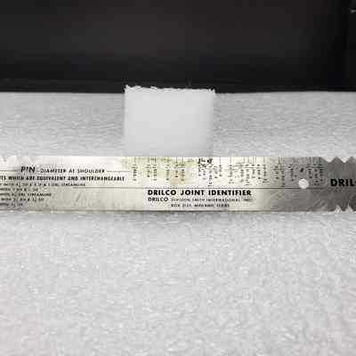 [Joint Identifier] Drilco, inc. Ruler - Close-Up Side B: Close-up view of Side B