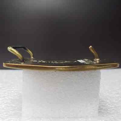 [Belt Buckle] Amoco Canada - Dome Petroleum Merger, 1988, Bronze - Side: View from side.