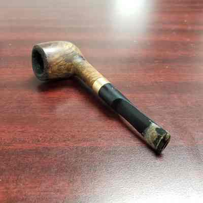 [Smoking Paraphernalia] Medico Gold Crest Smoking Pipe, Wood Metal Plastic