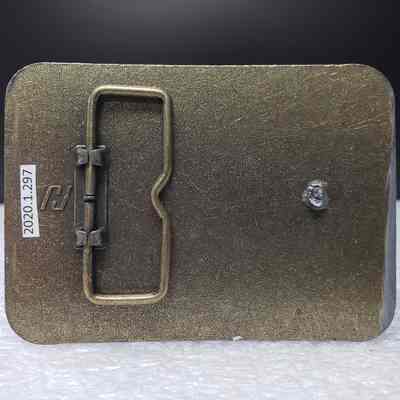 [Belt Buckle] Challenger Drilling, Antique-Bronze [Broken] - Back: View of the back.
