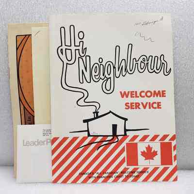 [Information Packet] Hi Neighbour Welcome Service, Regina Saskatchewan, Fall 1989