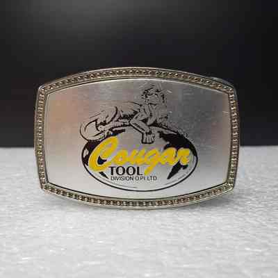 [Belt Buckle] Cougar Tools Division O.P.I. Ltd., Silver Red Black