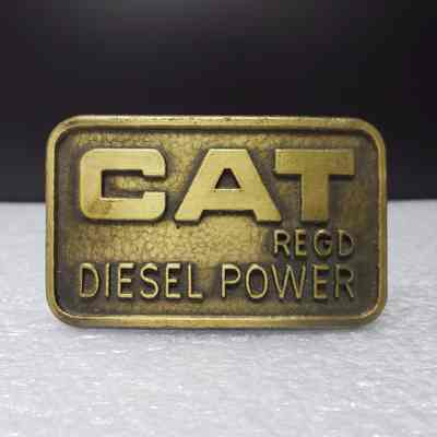 [Belt Buckle] CAT Reg'd Diesel Power, Antique-Brass [Damaged]