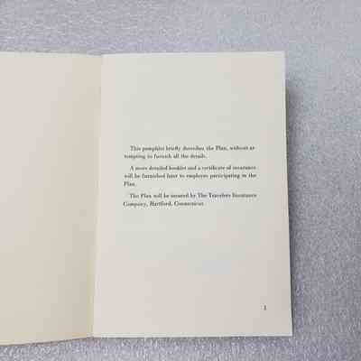 [Booklet] "Texaco's New Hospital-Surgical-Major Medical Benifits Plan", c.1950s - First Page: View of first page