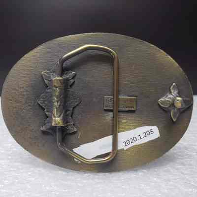 [Belt Buckle] Blackburn Water Hauling, Antique-Bronze - Back: View of the back.