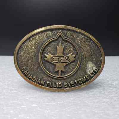 [Belt Buckle] Canadian Fluid Systems Ltd., Antique-Bronze [Damaged]