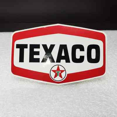 [Sticker] Hexagonal Texaco Logo, 80x126mm - Front: View of front