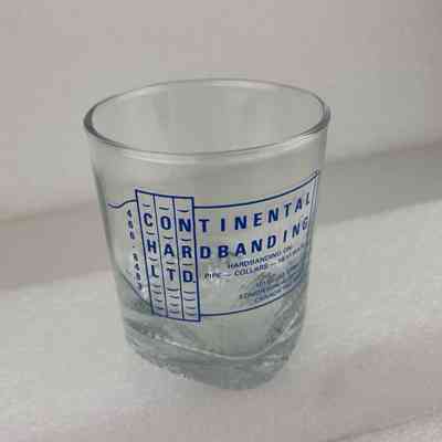 [Whisky Glass] Continental Hardbanding Ltd., Edmonton, Clear Glass, Blue